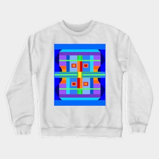 Building with multicolored facade Crewneck Sweatshirt